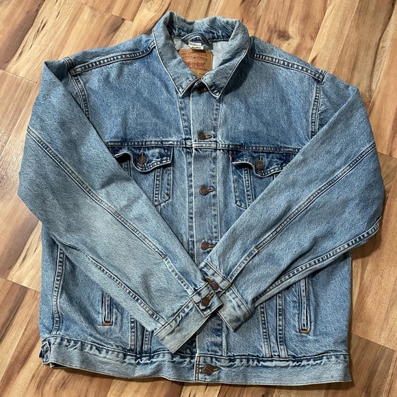 VTG 90s Levi's Blue Denim Jacket Sz XL - Picture 1 of 9